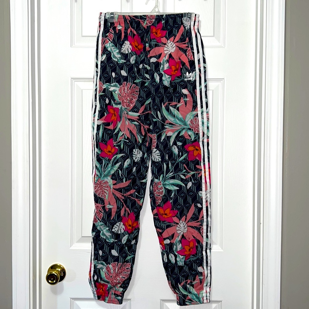 FLORAL ADIDAS TRACK PANTS